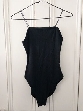 Wild Fable Black Spaghetti Strap Bodysuit